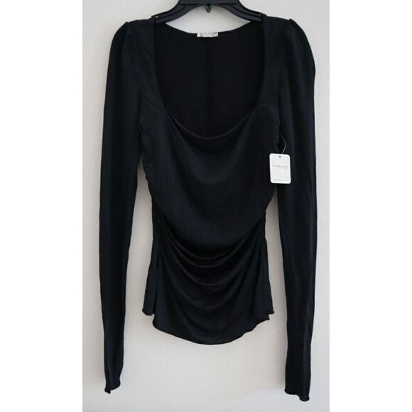Intimately Free People OB1251780 Women's Sz XS Black Wind Down Layering Top - Picture 1 of 8